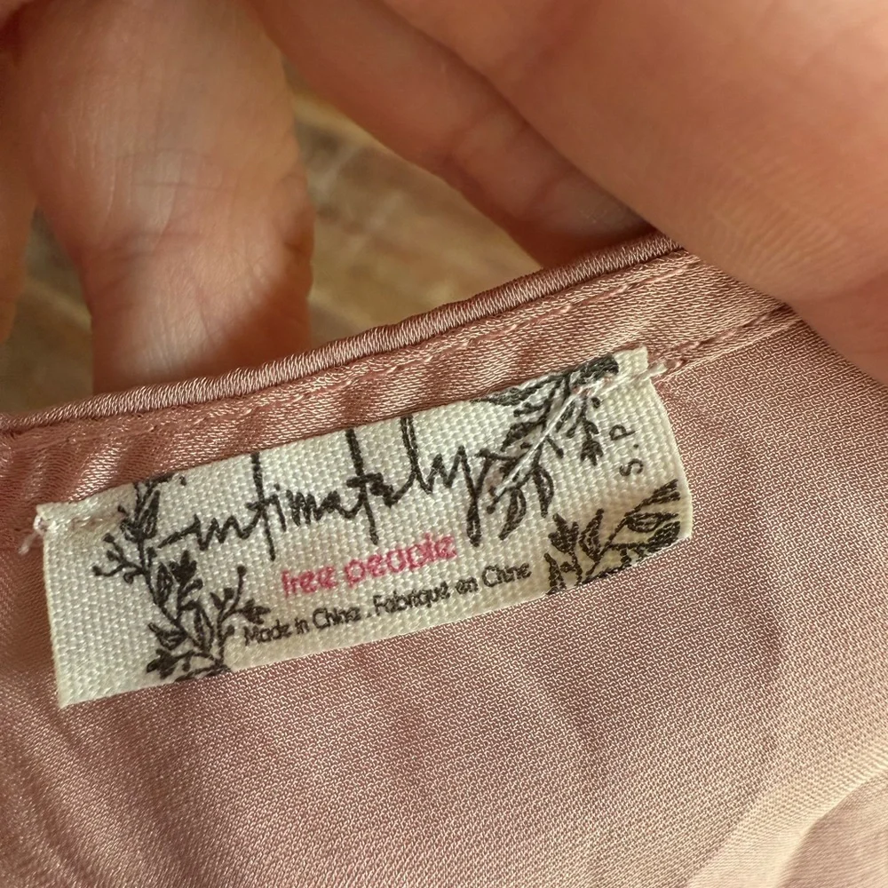 Free People Blush Satin Cami